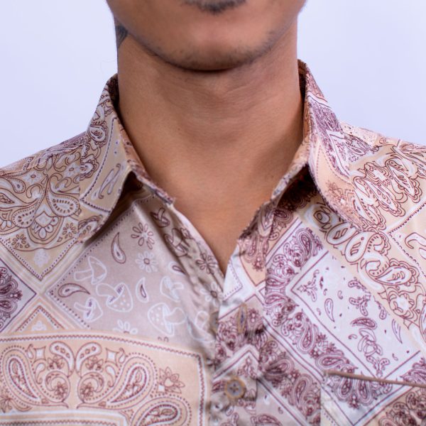 Satin Paysley Beige