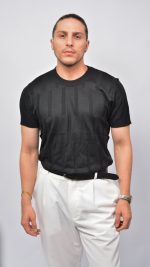 CAMISETA TEJIDO INTER CALADO  NEGRO BLVR