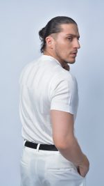 CAMISETA TEJIDO INTER CALADO  BLANCO CRUDO